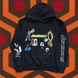 NEW ALEXSUCKS Band Black Graphic Sweatshirt Hoodie — SMALL